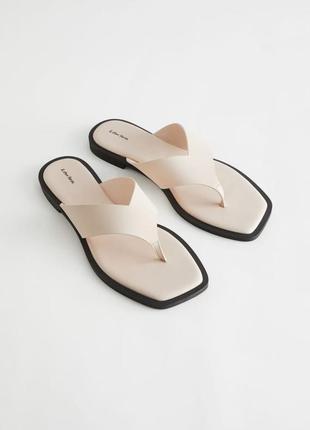 Вьетнамки &amp; other stories leather thong strap sandals / 36