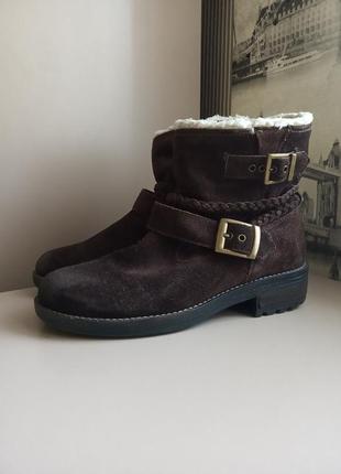 Ботинки полусапоги superdry (40) из натуральной кожи зимние