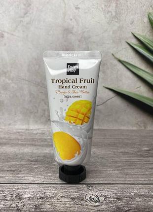 Крем для рук с манго и маслом ши farmstay tropical fruit hand cream mango &amp; shea butter1 фото