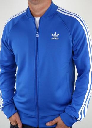 Олимпийка адидас синяя (adidas originals sst bluebird track top)