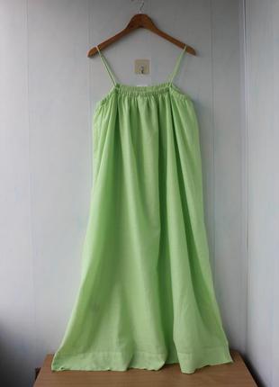 Лляна сукня, пляття макси вільного крою h&m, льон,  бавовна6 фото