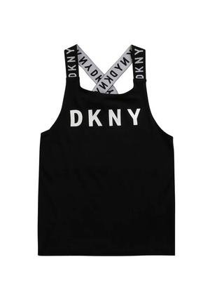 Dkny майка топ с великим лого donna karan