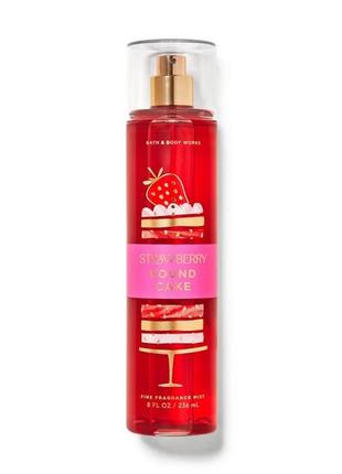 Спрей для тела мист strawberry pound cake bath and body works оригинал сша b2306381 фото