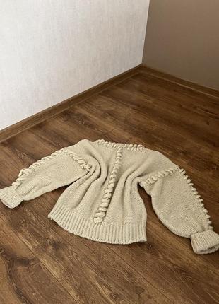 Стильний бежевий светр італія 🇮🇹 вовняний оверсайз4 фото