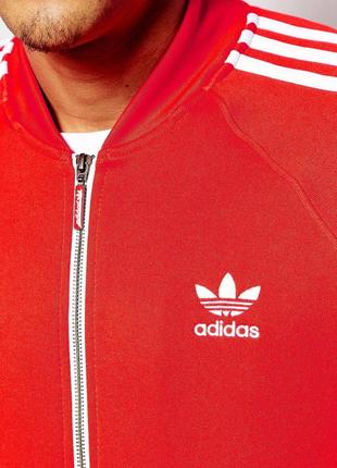Олімпійка адідас червона (adidas originals sst red track top)1 фото