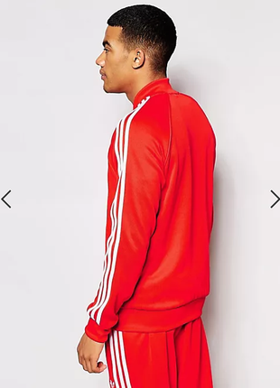 Олімпійка адідас червона (adidas originals sst red track top)3 фото