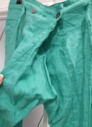 Стильные льняные брюки италия лен3 фото