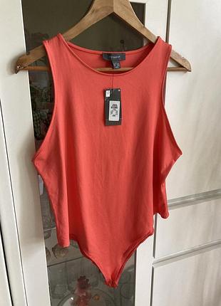 Primark xl новый яркий боди комбидрес оранжевый неоновый