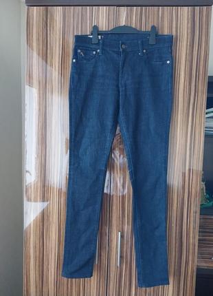 Тёмно-синие стрейчевые джинсы скинни ralph lauren размер 30