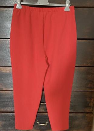 Новые стильные красные брюки бананы на резинке 50-52 р reserved3 фото