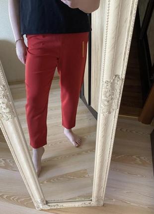 Новые стильные красные брюки бананы на резинке 50-52 р reserved6 фото