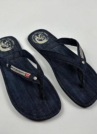 Джинсовые шлепанцы вьетнамки diesel