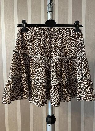 Мини юбка в леопардовый принт shein4 фото