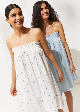 Стильное летнее платье сарафан h&m xs-s цветочный принт плаття