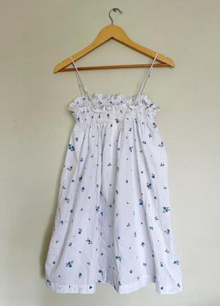 Стильное летнее платье сарафан h&m xs-s цветочный принт плаття5 фото