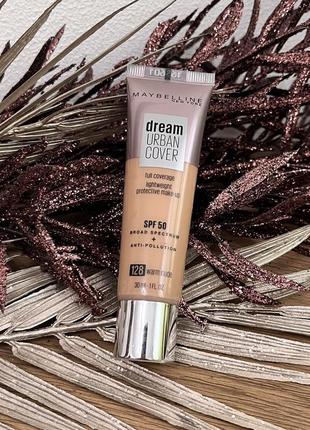 Оригінал maybelline dream urban cover тональний крем 128 warm nude оригинал тональный крем