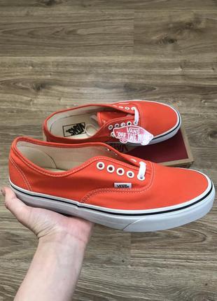 Кеди vans authentic orange1 фото