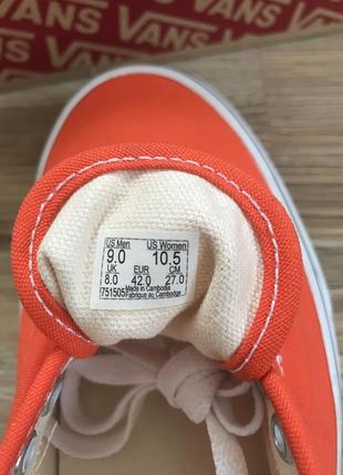 Кеди vans authentic orange5 фото