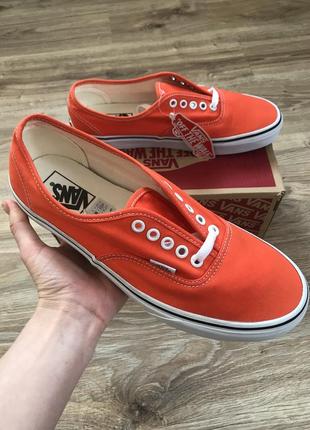 Кеди vans authentic orange3 фото