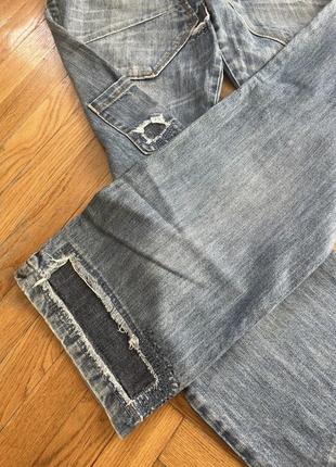 Широкие брюки jack &amp; jones distressed y2k Рип хоп грант в стиле marithe francois girbaud печворк брюки9 фото