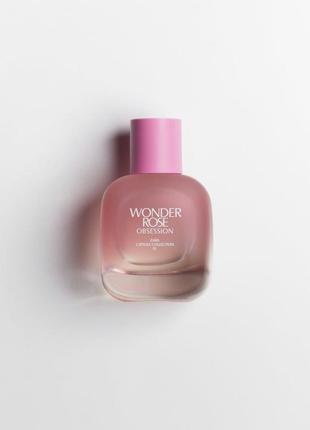 Парфюм zara wonder rose obsession 90ml в индивидуальной упаковке