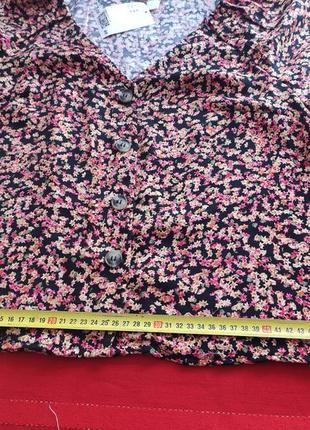 Евитковая вискозная блуза с пышными рукавами, р. 40eur, h&amp;m8 фото