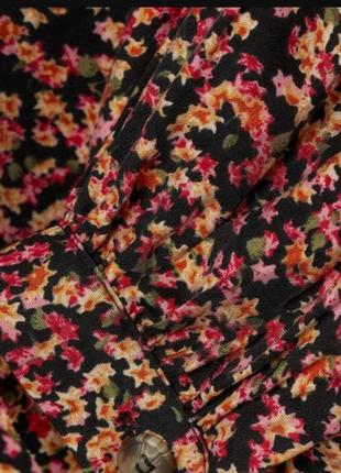 Евитковая вискозная блуза с пышными рукавами, р. 40eur, h&amp;m10 фото