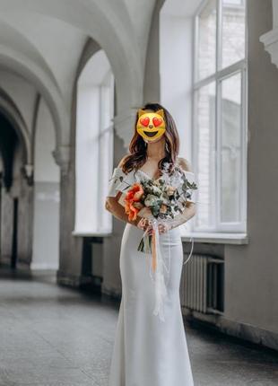 Елегантна весільна сукня маленького розміру силует рибка1 фото