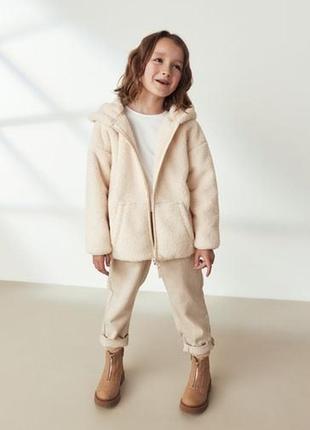 Теплая флисовая курточка/кофта на девочку 3-16 лет🤍1 фото