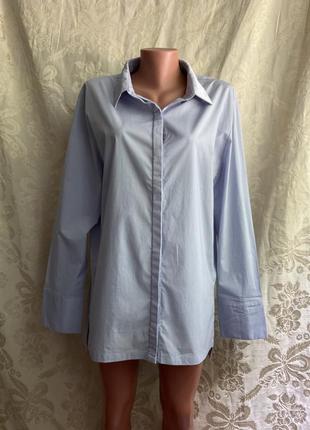 Женская прямая оверсайз рубашка блуза uno due3 фото