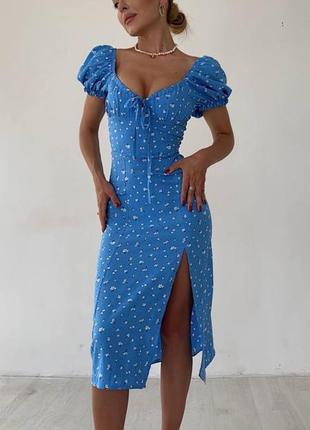 Платье из вискозы в цветочный принт украинского бренда