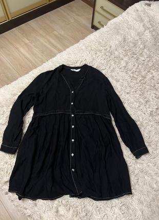 Платье 👗 zara женское черное стильное классное элегантное красивое нарядное на пуговицах