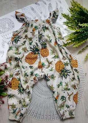 Песочник, ромпер , боди на 9-12 мес на годик крутой принт ананасы