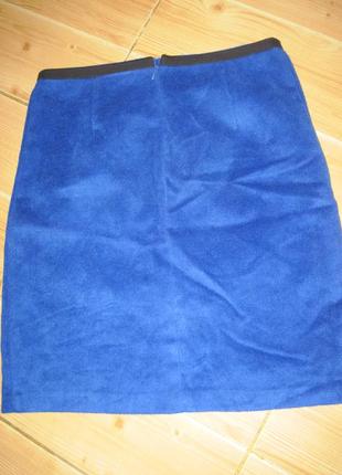 .новая плотная синяя зимняя юбка "m&s " р. 465 фото