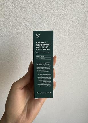 Сыворотка с миндальной кислотой allies of skin mandelic pigmentation nightly correcting serum