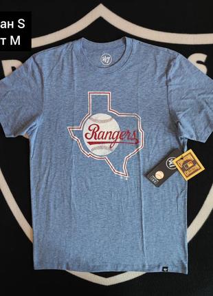 💯⚾ оригинал. футболка '47 brand cooperstown collection x mlb texas rangers.