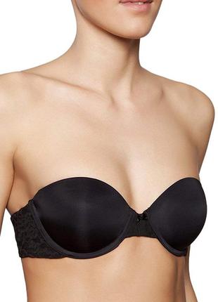 75dd/ 34dd гладкий бюстгальтер без бритель strapless bra  пуш-ап dkny