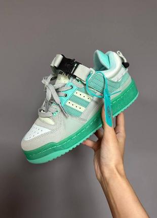 Жіночі кросівки adidas forum low x bad bunny mint хіт продажу топ