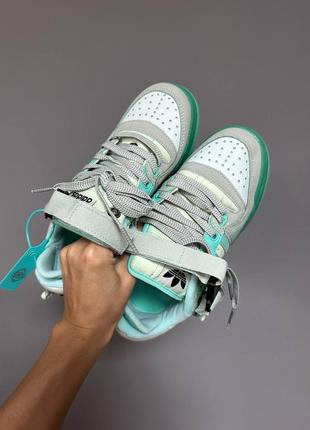 Жіночі кросівки adidas forum low x bad bunny mint хіт продажу топ7 фото