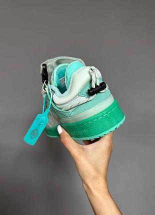 Жіночі кросівки adidas forum low x bad bunny mint хіт продажу топ5 фото