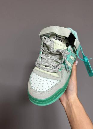 Жіночі кросівки adidas forum low x bad bunny mint хіт продажу топ9 фото