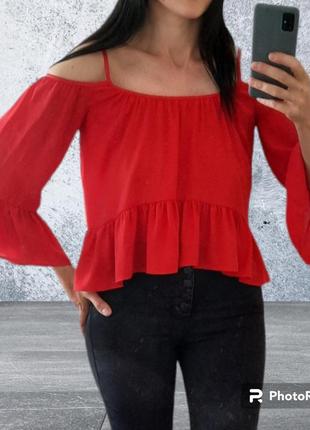Блуза з відкритими плечиками