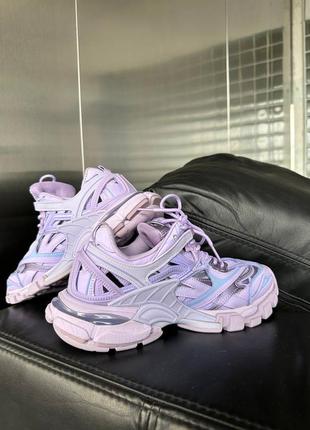 Balenciaga track 2.0 масивні бузкові фіолетові кросівки люкс якість топ качество сиреневые фиолетовые массивные кроссовки10 фото