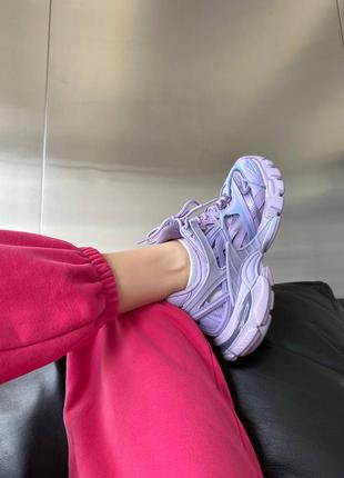 Balenciaga track 2.0 масивні бузкові фіолетові кросівки люкс якість топ качество сиреневые фиолетовые массивные кроссовки8 фото