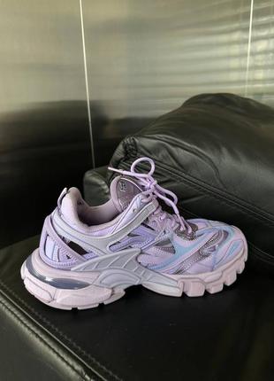 Balenciaga track 2.0 масивні бузкові фіолетові кросівки люкс якість топ качество сиреневые фиолетовые массивные кроссовки4 фото