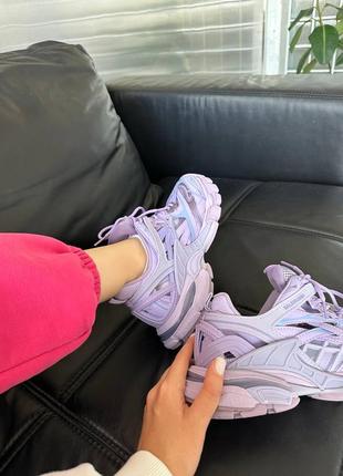 Balenciaga track 2.0 масивні бузкові фіолетові кросівки люкс якість топ качество сиреневые фиолетовые массивные кроссовки9 фото