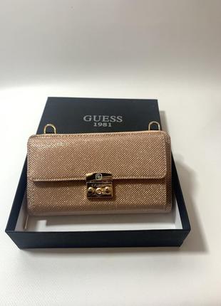 Нарядна молодіжні жіноча сумка клатч гаманець guess