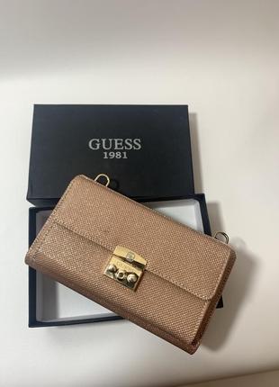 Нарядна молодіжні жіноча сумка клатч гаманець guess2 фото