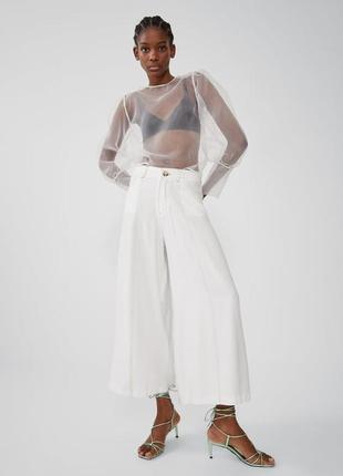 Крутые брюки кюлоты палаццо zara