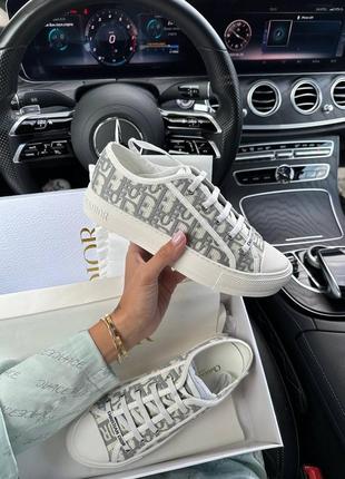 Кросівки у стилі dior b23 low logo grey  premium